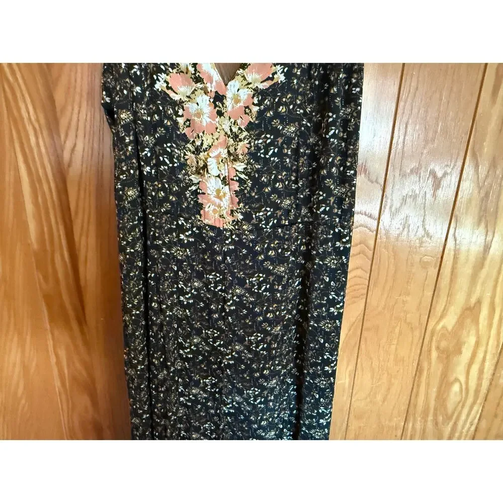 Free People Intimately Floral Lace Trim Jumpsuit Deep, Small